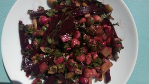 chickpea and beetroot salad